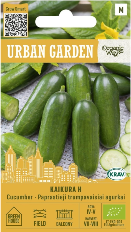 Ogórek sałatkowy ogórek Kaikura H Urban Garden bardzo smaczna odmiana nasiona ekologiczne Organic Way sklep rajogrodnika